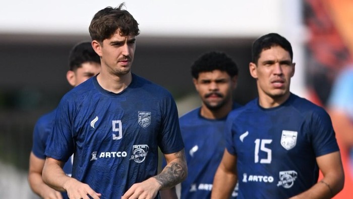 Pemain Borneo FC saat sesi latihan sebelum melawan Bali United besok (dok.borneofc)