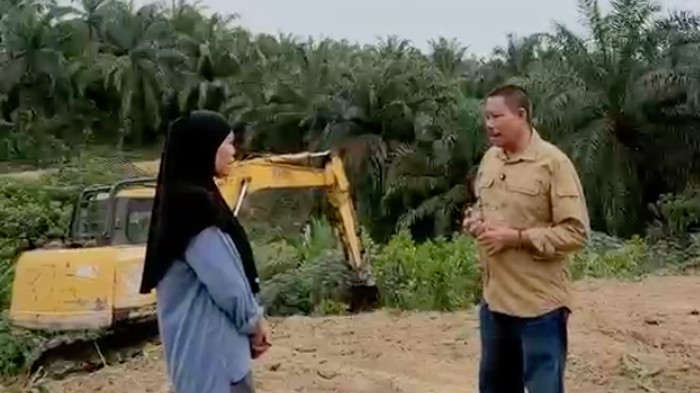 Petani di Bengkalis, Riau disediakan alat berat gratis untuk buka lahan tanpa membakar, Sabtu (19/9/2026).