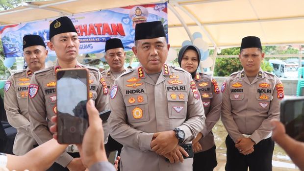 Polresta Tangerang merayakan HUT ke-71 Lalu Lintas dengan cek kesehatan gratis. (dok.istimewa) Polresta Tangerang merayakan HUT ke-71 Lalu Lintas dengan cek kesehatan gratis. (dok.istimewa)