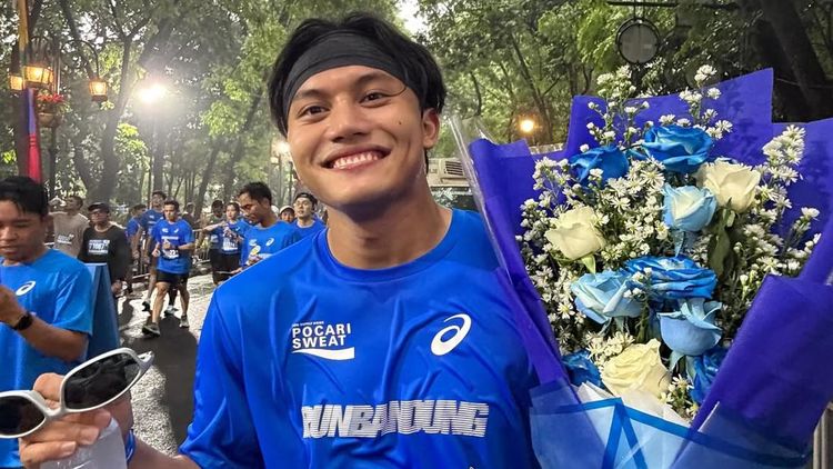 Tawa Rizky Febian Pertama Ikut Event Lari, Finish 10K