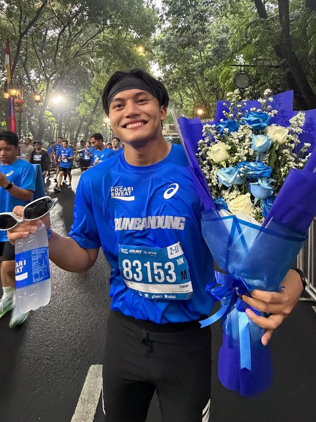 Tawa Rizky Febian Pertama Ikut Event Lari, Finish 10K