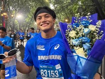 Tawa Rizky Febian Pertama Ikut Event Lari, Finish 10K