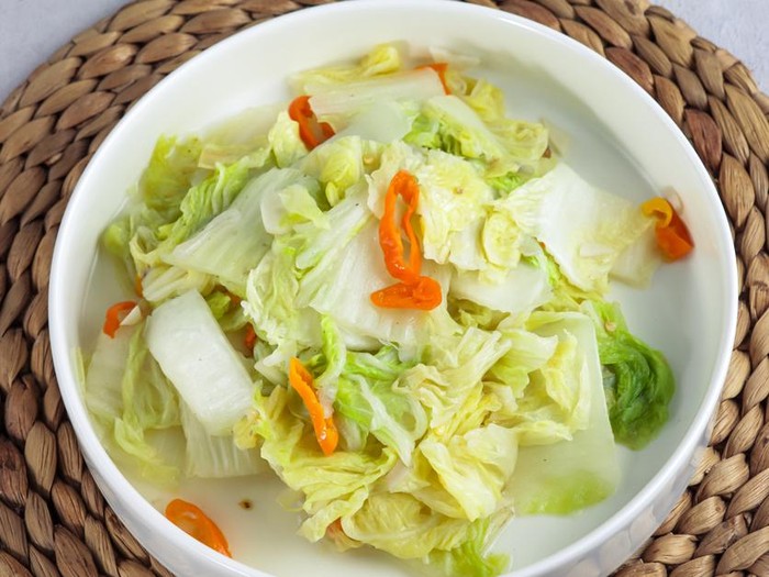 Sauted white mustard or sauteed chicory