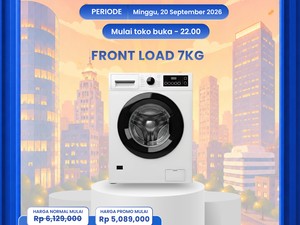 Belanja Mesin Cuci Front Load 7KG di Transmart Hemat, Harga 4 Jutaan