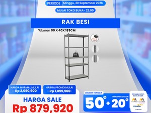 Cuma di Transmart Full Day Sale, Beli Rak Besi Diskon Sebesar Ini