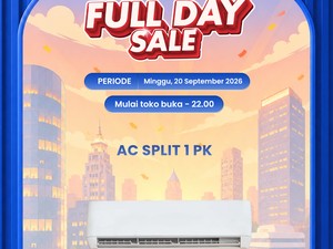 Transmart Full Day Sale Diskon AC Split 1PK, Harganya Jadi Murah