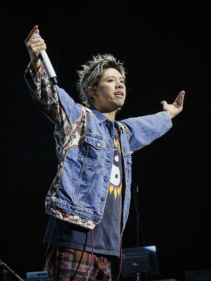 BERLIN, GERMANY - OCTOBER 24: Singer Taka of the Japanese band One Ok Rock performs live on stage during a concert at the Max-Schmeling-Halle on October 24, 2025 in Berlin, Germany. (Photo by Frank Hoensch/Redferns)