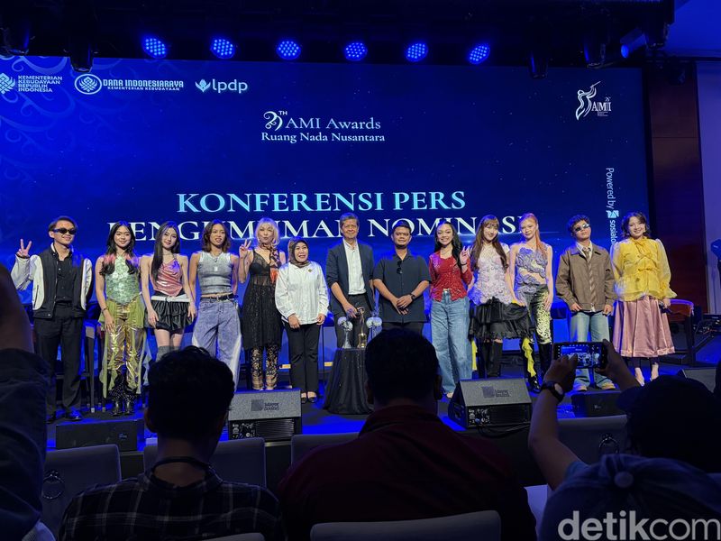 AMI Awards 2026 Pengumuman nominasi AMI Awards 2026 di kawasan Senayan, Jakarta, pada Senin (21/9/2026).