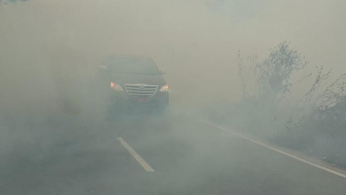 Asap di Kecamatan Arut Utara pada Minggu (20/9/2026) sore