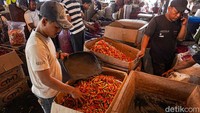 Kenaikan harga ini terjadi seiring menipisnya pasokan cabai dari para petani ke pasar dalam beberapa waktu terakhir.