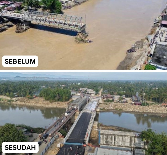 Jembatan Krueng Tingkeum Beroperasi, Jalur Aceh-Sumut Kembali Normal