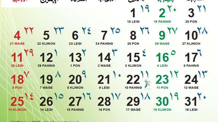 Kalender Oktober 2026