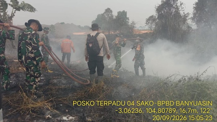 Pemadaman kahutla di Banyuasin
