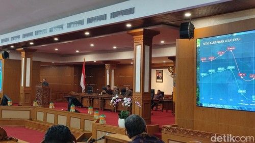 Gubernur Bali Wayan Koster dalam rapat paripurna DPRD Bali, Senin (21/9/2026). (Ahmad Firizqi Irwan/detikBali)