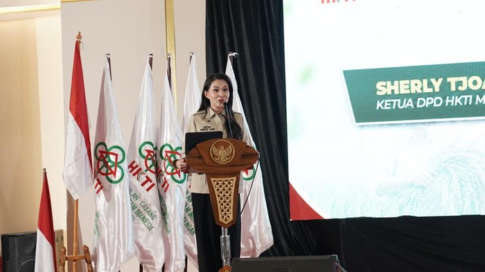 Sherly Tjoanda resmi dilantik sebagai Ketua DPD Himpunan Kerukunan Tani Indonesia (HKTI) Provinsi Maluku Utara periode 2026-2031. Dokumen Istimewa