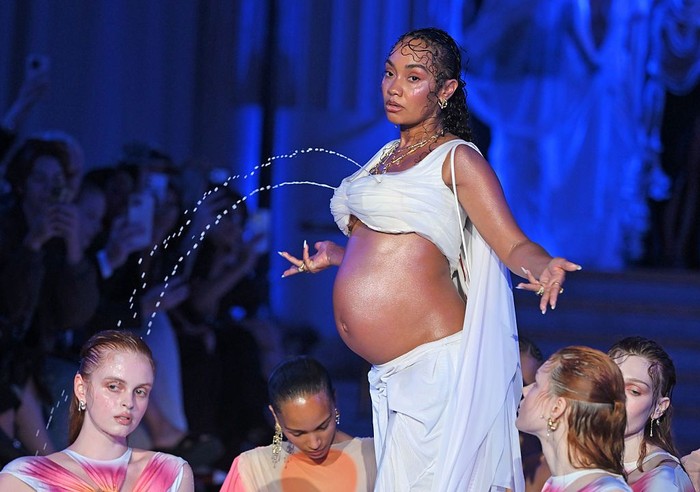 LONDON, ENGLAND - SEPTEMBER 21: Leigh-Anne Pinnock walks the runway at the Di Petsa show during London Fashion Week September 2026 on September 21, 2026 in London, England. (Photo by Jed Cullen/Dave Benett/Getty Images)