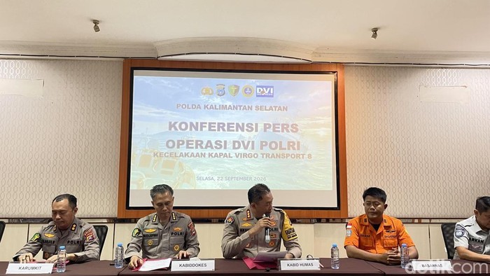 Jumpa pers soal lima jenazah korban tenggelamnya Kapal Virgo Transport 8 teridentifikasi