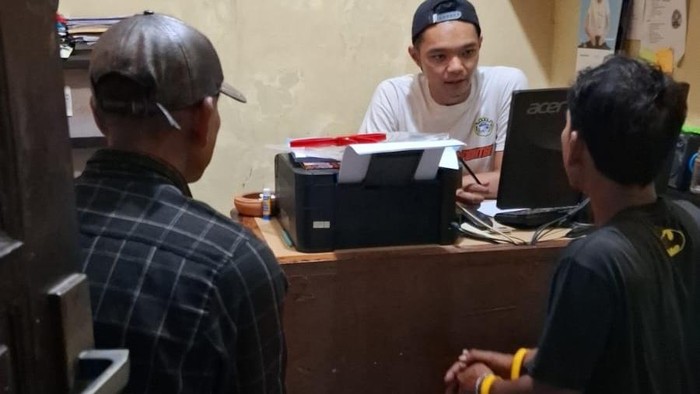 Para pelaku saat diamankan Polsek Bojongsoang