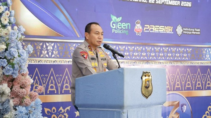 Polda Riau menggelar syukuran HUT ke-71 Lalu Lintas Bhayangkara, Selasa (22/9/2026).