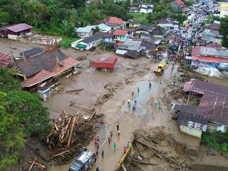Potret Udara Dampak Banjir Bandang yang Menerjang Arosuka Solok