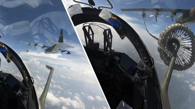 Potret Air To Air Refuelling, Saat Pesawat Haus dan Minum di Udara