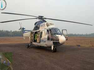 Jarak Pandang di Kalteng 3-4 Kilometer, Water Bombing Karhutla Terhambat
