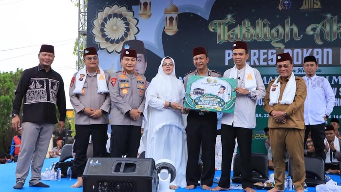 Mapolres Rokan Hilir menggelar tabligh akbar memperingati Maulid Nabi (dok. istimewa)