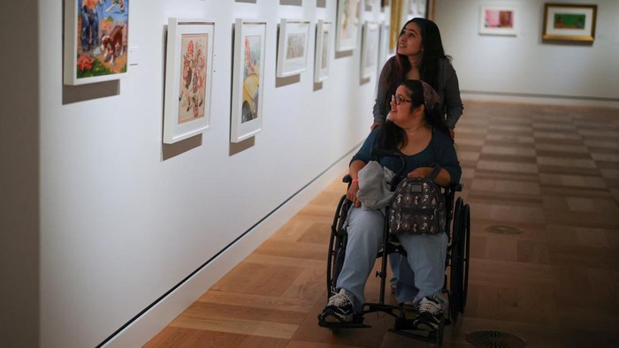 Visitors walk through the Lucas Museum of Narrative Art during its opening to the public in Los Angeles, California, US, September 22, 2026. REUTERS/Daniel Cole