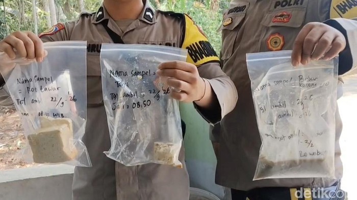 sampel makanan yang diduga menjadi pemicu keracunan.