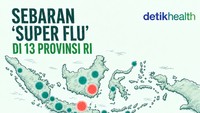 Infografis: 'Super Flu' Terdeteksi di 13 Provinsi RI, Ini Sebarannya