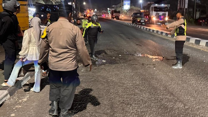 Lokasi kecelakaan tabrak lari yang terjadi di Jumoyo, Salam, Kabupaten Magelang, Selasa (22/9/2026) malam.