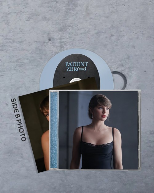 Sampul album fisik Patient Zero Taylor Swift.