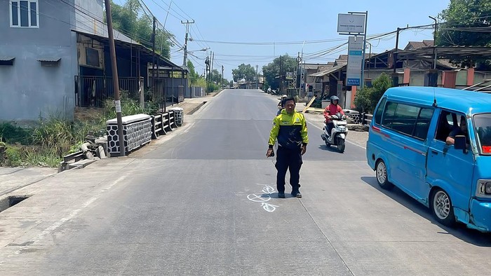 TKP kecelakaan maut di Sukabumi