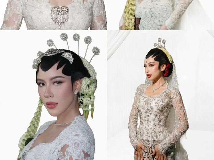 Pesona 7 Artis Pakai Paes Jawa Saat Nikah, Amanda Rigby hingga Jennifer Coppen