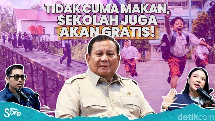 Tidak Cuma Makan, Sekolah Juga akan Gratis!