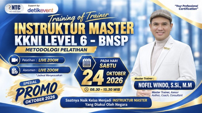 Instruktur Master kini level 6 BNSP
