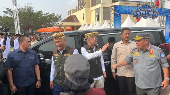 Jamintel Kejaksaan Agung RI Prof Reda Manthovani saat menghadiri kegiatan Kemah Bhakti Satya Linmas di Bandar Lampung