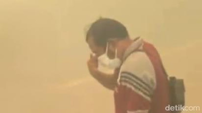 Kabut asap di Pangkalan Bun, Kamis (24/9/2026) pagi