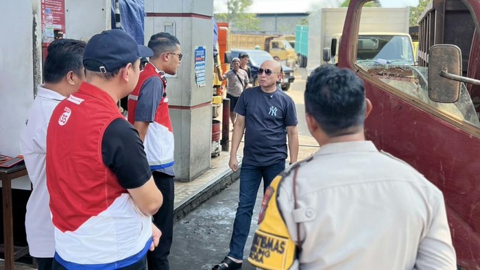 Peninjauan langsung kondisi penyaluran BBM jenis Biosolar di SPBU 24.331.131 Nibung, Koba, Bangka Tengah