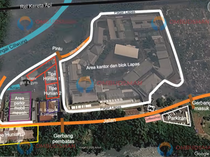 Rumah Cluster Lapas Cibinong Dilihat dari Atas