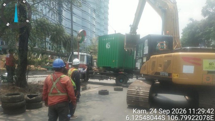 U-Turn Landmark Pluit saat terjadi kecelakaan kontainer pagi tadi