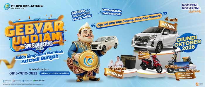 BPR BKK Jateng Gelar Undian Hadiah untuk Nasabah, Ada Mobil-Umrah