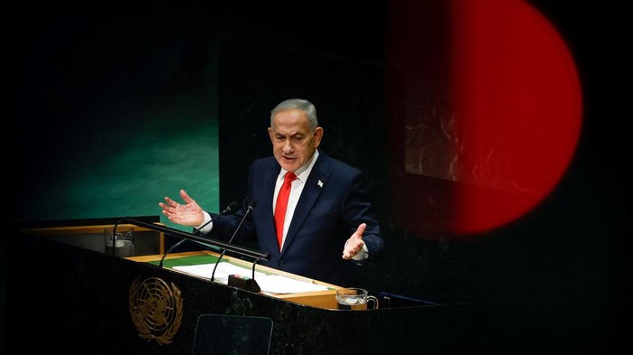 Israels Prime Minister Benjamin Netanyahu addresses the 81st United Nations General Assembly (UNGA) at UN headquarters in New York City, US, September 24, 2026.  REUTERS/EDUARDO MUNOZ