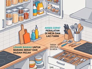 Jangan Asal Simpan, Ini Aturan Menata Barang di Kitchen Set