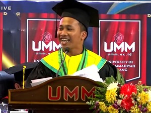 Namanya Unik, Isa Al-Masih Putra Muhammadiyah Pidato di Wisuda UMM