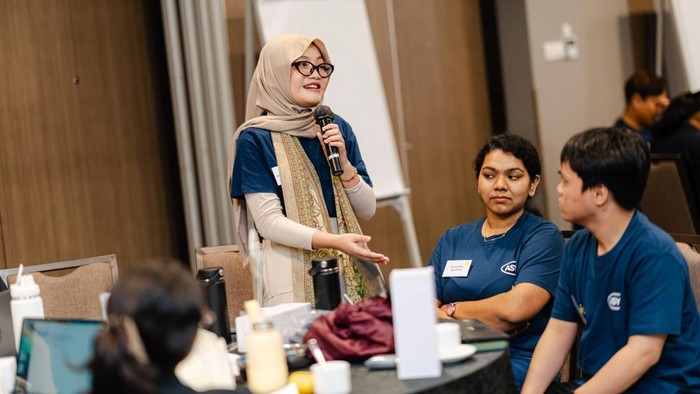 Mahasiswa Universitas Indonesia (UI), Aisha Putri Safrianty di ajang ASYL 2026.