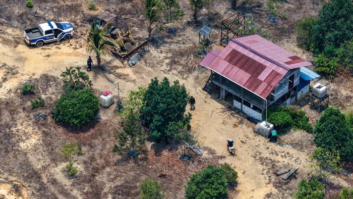 Otorita IKN dan Aparat Tertibkan Bangunan Liar di Tahura Bukit Soeharto