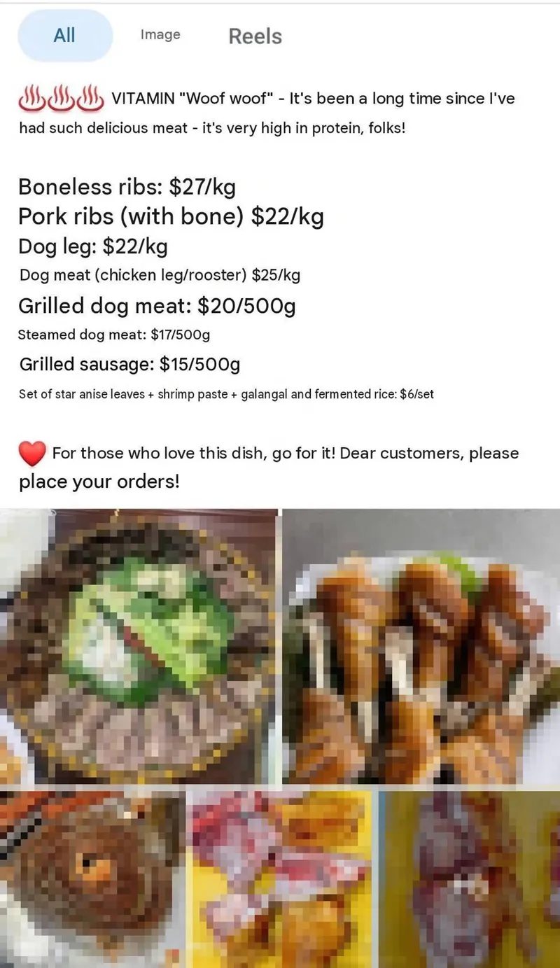 Penjualan daging anjing di Facebook Geger Dugaan Penjualan Daging Anjing di Facebook, Begini Kronologinya
