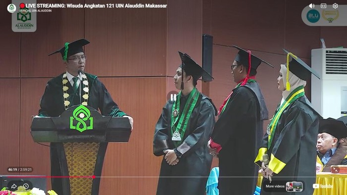 Wisuda angkatan 121 di UIN Alauddin Makassar