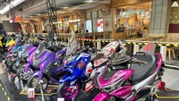 Puluhan Motor Modifikasi Maxi Yamaha Saling Adu Keren di Bandung